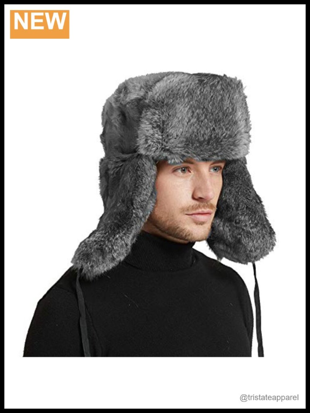 Real Rabbit Fur Aviator Hat Ushanka Earflap Trapper Winter Hat
